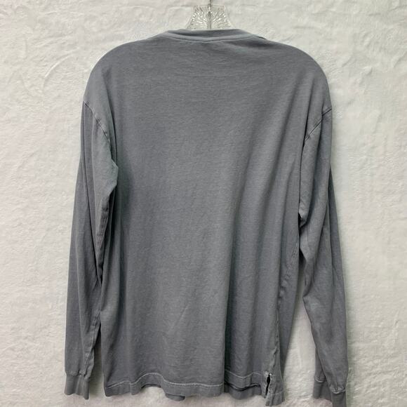 Pink Victorias Secret Womens Small Hot Pink Purple Logo Long Sleeve Gray T Shirt - Picture 3 of 6